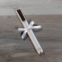 Load image into Gallery viewer, set of two felt pens, one pink and one white, with a white bow around them from dearly beloved wedding gift box