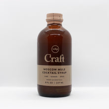 Load image into Gallery viewer, 8oz Bottle of Craft Moscow Mule Cocktail Syrup from W&P on a white background