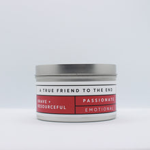 Load image into Gallery viewer, Scorpio travel tin candle from Prosperity Candle.